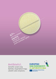 Plakati: Antibiotici. Zatražite savjet svog liječnika: drugi lijekovi mogu ublažiti vaše simptome. Thumbnail